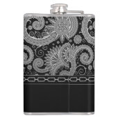 黒いチェーンペイズリー フラスク (裏面)
