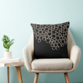 黒いチェーンメールリンク クッション (椅子)