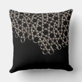 黒いチェーンメールリンク クッション (裏面)