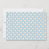 黒いチモダンャルクボードと青いドットの2番目の誕生日 招待状 (裏面)