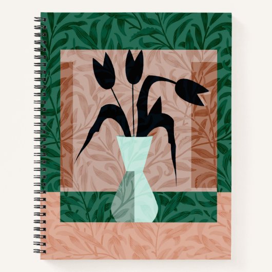 黒いチューリップノート ノートブック (正面)