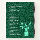 黒いチューリップノート ノートブック (裏面)