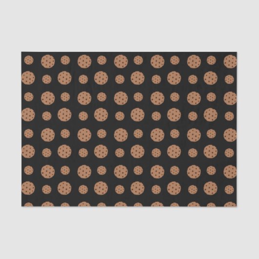 黒いチョコチップクッキーパターン 薄葉紙 (正面)