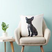 黒いチワワの子犬 クッション (椅子)