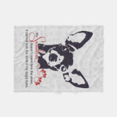 黒いチワワ犬私の日光 フリースブランケット (正面(横))