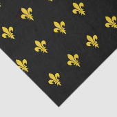 黒いティッシュペーパーと金ゴールド（紋章の）フラ・ダ・リ 薄葉紙 (詳細)