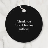 黒いティル死は我々のパーツ結婚スケルトンのラウンド フェイバータグ (裏面)