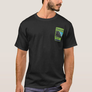 黒いティーのHogansvilleタワーの道のラベル Tシャツ