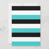 黒いティール(緑がかった色)End of Summerビーチパーティー 招待状 (裏面)