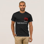 黒いティー + カスタマイズラベル/人- Tシャツ (正面フル)