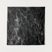 黒いテクスチャの背景の石 タペストリー (正面(横))