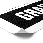 黒いテクスモダンチャの写真の卒業 ポスター (角)