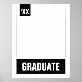 黒いテクスモダンチャの写真の卒業 ポスター