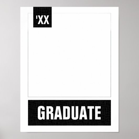 黒いテクスモダンチャの写真の卒業 ポスター (正面)