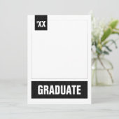 黒いテクスモダンチャの写真の卒業 招待状 (スタンド正面)