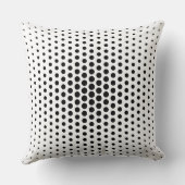 黒いテクノモダン点 クッション (裏面)