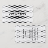 黒いテクノモダン点 名刺 (正面/裏面)