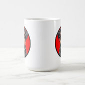 黒いテリアの様式化ポートレート コーヒーマグカップ (中央)