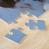 黒いテリアロシアのが雪のクリスマスを許した ジグソーパズル (側面)