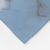 黒いテリアロシアのが雪のクリスマスを許した フリースブランケット (角)