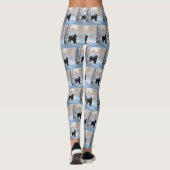 黒いテリアロシアのが雪のクリスマスを許した レギンス (裏面)