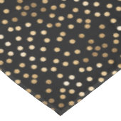 黒いテーブルクロスの金ゴールドのグリッター都市点 テーブルクロス (アングル)