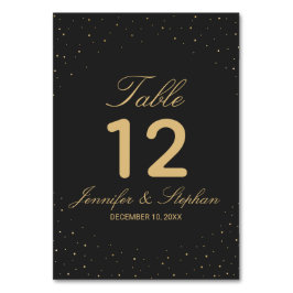 黒いテーブル数で斑点をつけられるモダンでシックな金ゴールド テーブルナンバー