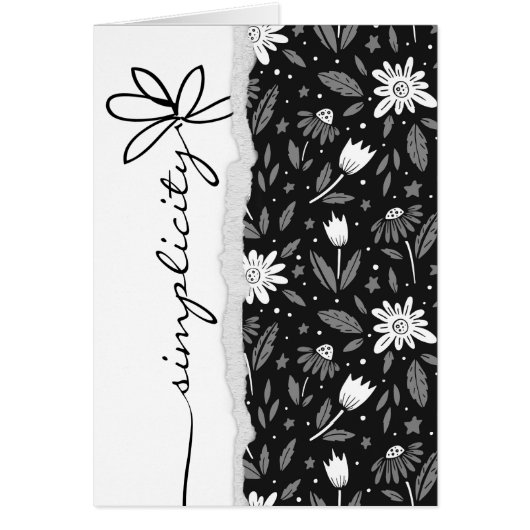 黒いデイジーとシンプルな言葉 (正面)