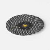 黒いデイジーオンジンガム ペーパープレート (アングル)