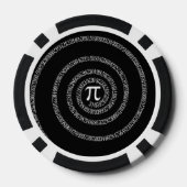 黒いデコのパイ無地のスパイラル ポーカーチップ (裏面)