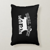 黒いデコ実在ールの猫グラフィックデザインが大好き アクセントクッション (正面(垂直))