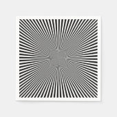 黒いデザイン スタンダードカクテルナプキン (正面)