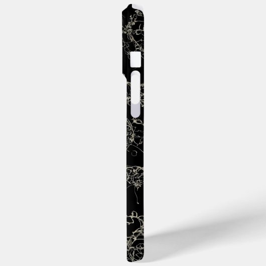 黒いデザインiPhoneケース強 Case-Mate iPhoneケース (裏面 / 左)