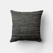 黒いデニムの枕 クッション (裏面)