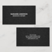 黒いデニモダンムのファブリックの背景 名刺 (正面/裏面)