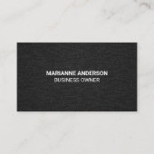 黒いデニモダンムのファブリックの背景 名刺 (正面)