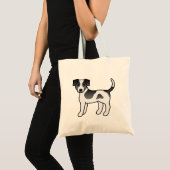 黒いデンマークスウェーデン農場犬のかわいいキャラクターデザイン トートバッグ (正面(商品))