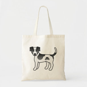 黒いデンマークスウェーデン農場犬のかわいいキャラクターデザイン トートバッグ