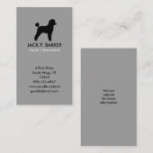 黒いトイプードルシルエット 名刺 (正面/裏面)