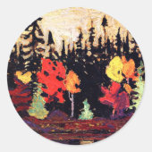 黒いトウヒとカエデ素晴らし、アート。 ラウンドシール (正面)