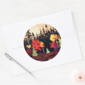 黒いトウヒとカエデ素晴らし、アート。 ラウンドシール (封筒)