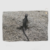 黒いトカゲ ゴルフタオル (横)