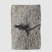 黒いトカゲ ゴルフタオル (正面)