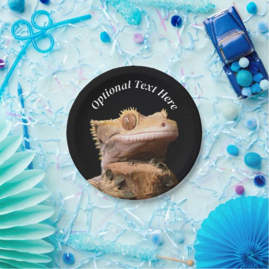 黒いトカゲ ペーパープレート (パーティー)