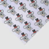 黒いトップハットに可愛いコアラ 薄葉紙 (詳細)