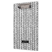 黒いトライバ素朴ルパターンのクリパーソナライズされたップボード クリップボード (左)