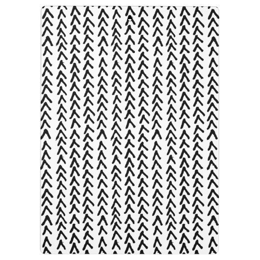 黒いトライバ素朴ルパターンのクリパーソナライズされたップボード クリップボード (裏面)