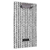 黒いトライバ素朴ルパターンのクリパーソナライズされたップボード クリップボード (右)