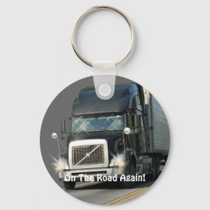 黒いトラックのトラックの運転手の芸術Keychain キーホルダー