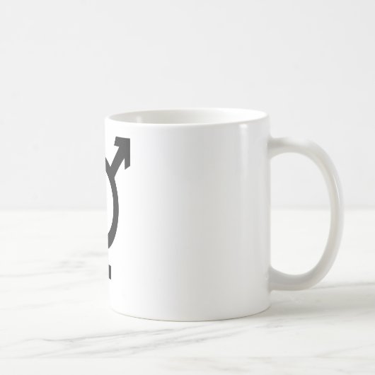 黒いトランス・ジェンダーの記号 コーヒーマグカップ (右)